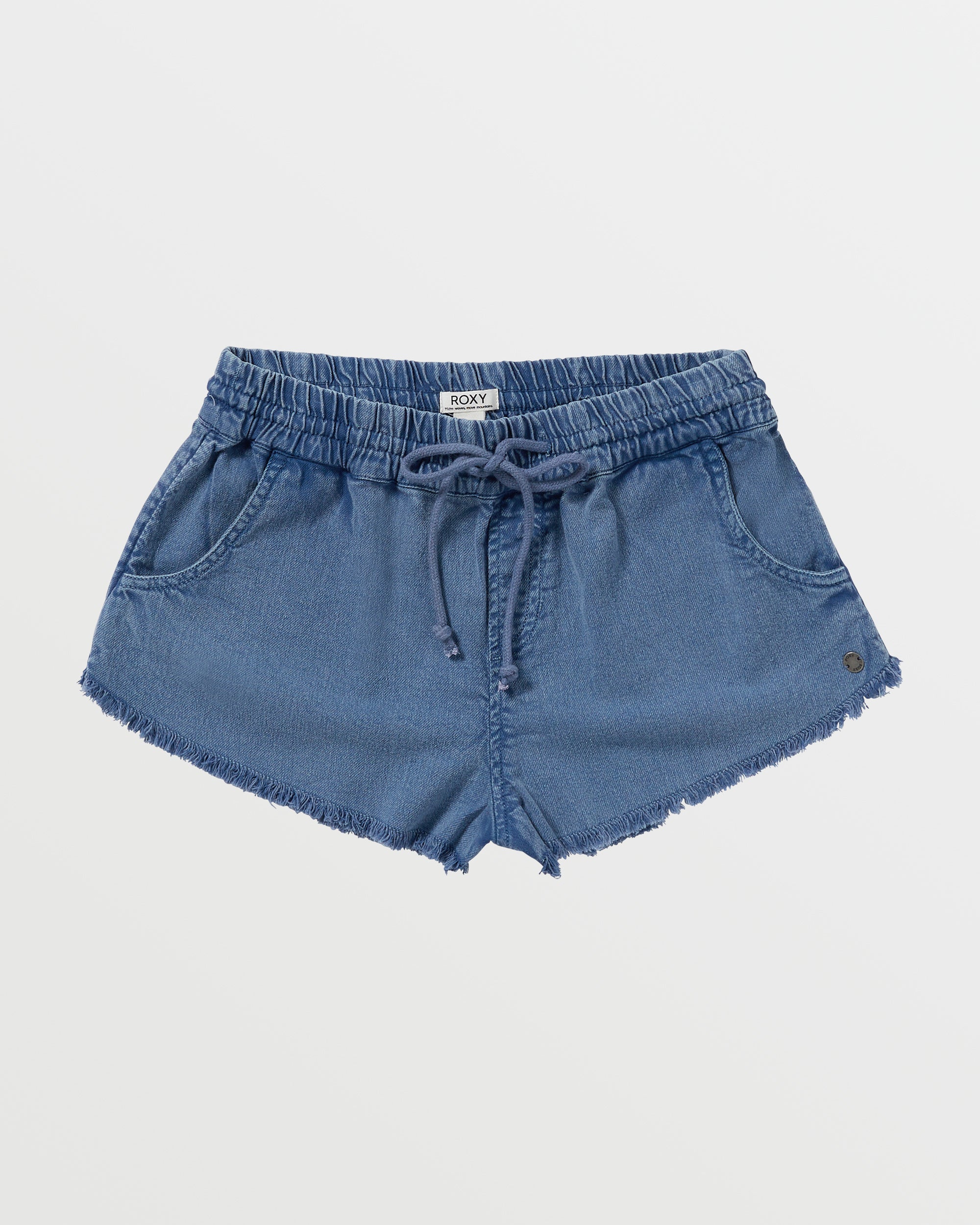 Scenic Route Elastic Waist Shorts Bijou Blue