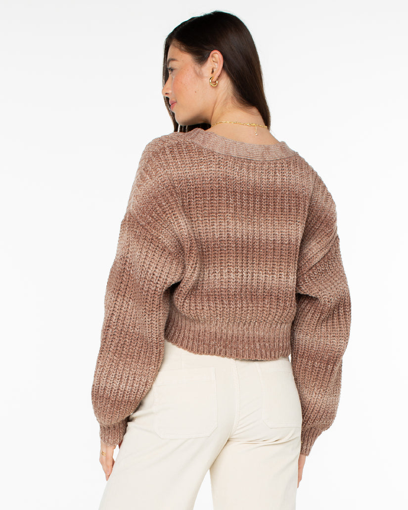 Sundaze Washed Cardigan - Warm Taupe