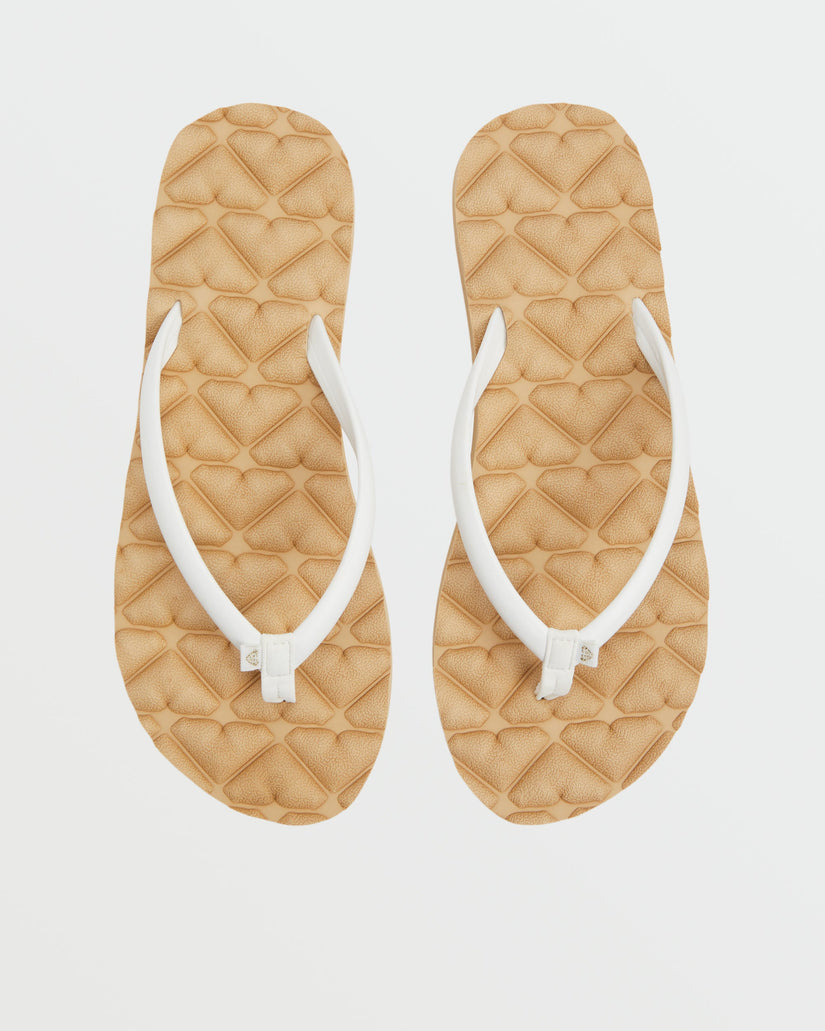 Shoresoft Flip Flops - White