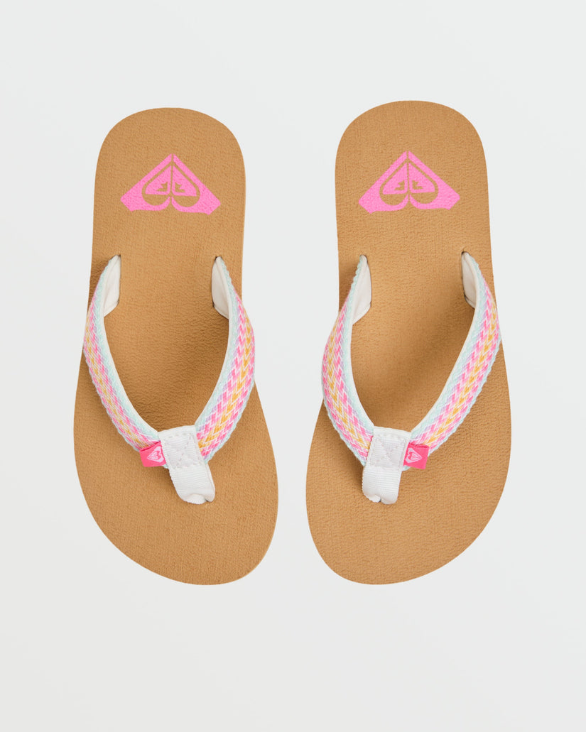 Girls 4-16 Porto II Flip Flops - Rainbow