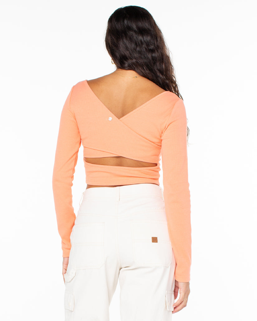 Good Keepsake Long Sleeve Crop Top - Desert Flower