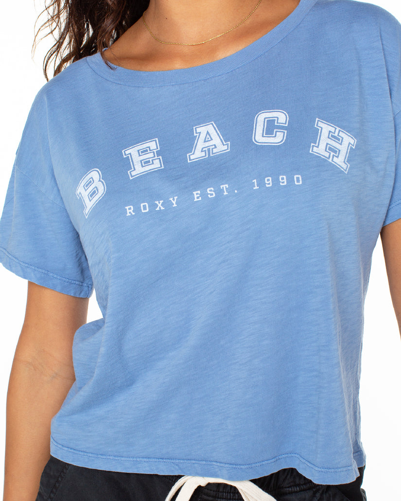 Beach Collegiate T-Shirt - Infinity Blue