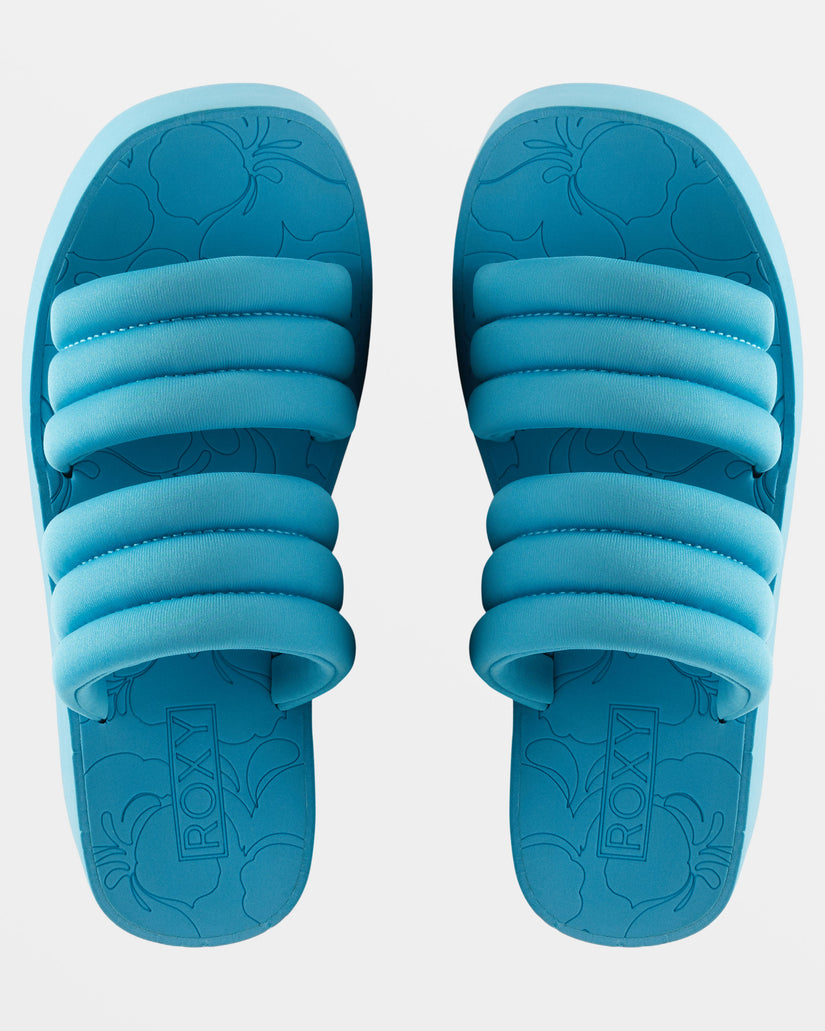 Totally Tubular Slide Sandals - Aqua