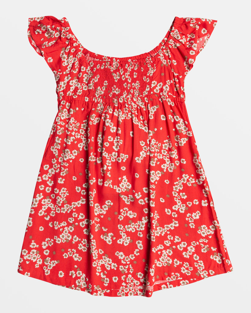 Girls 4-16 Dancing Is Done Mini Babydoll Dress - Hibiscus Margarita