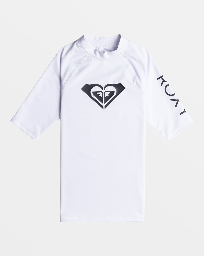 Girls 7-16 Wholehearted UPF 50 Short Sleeve Rashguard - Bright White