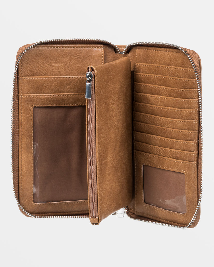 Back In Brooklyn Zipper Wallet - Camel