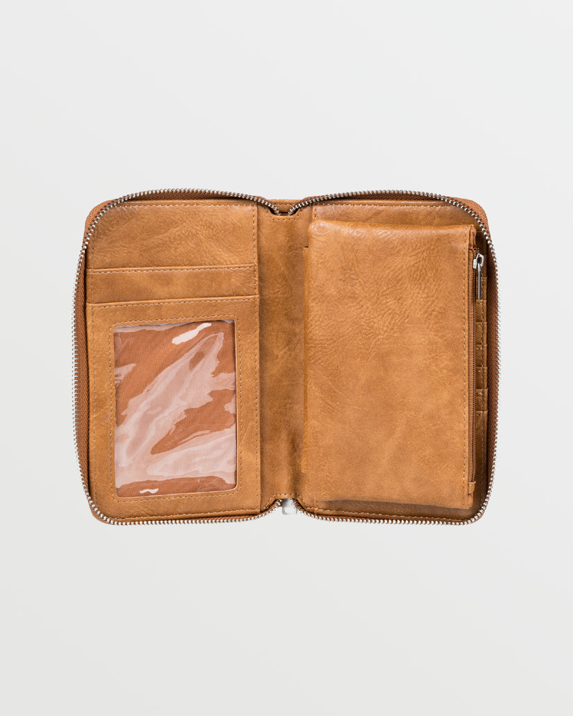 Back in Brooklyn Zipper Wallet - Camel