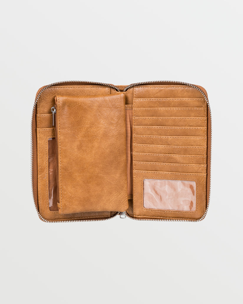 Back in Brooklyn Zipper Wallet - Camel