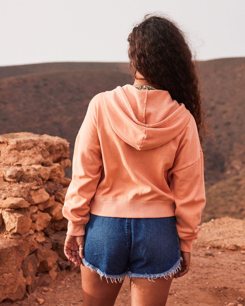 Sahara Vibes Zip Hoodie - Terra Cotta