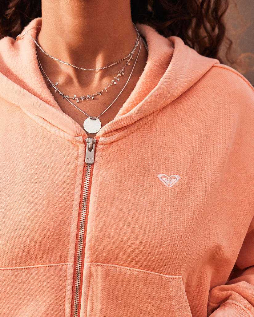 Sahara Vibes Zip Hoodie - Terra Cotta