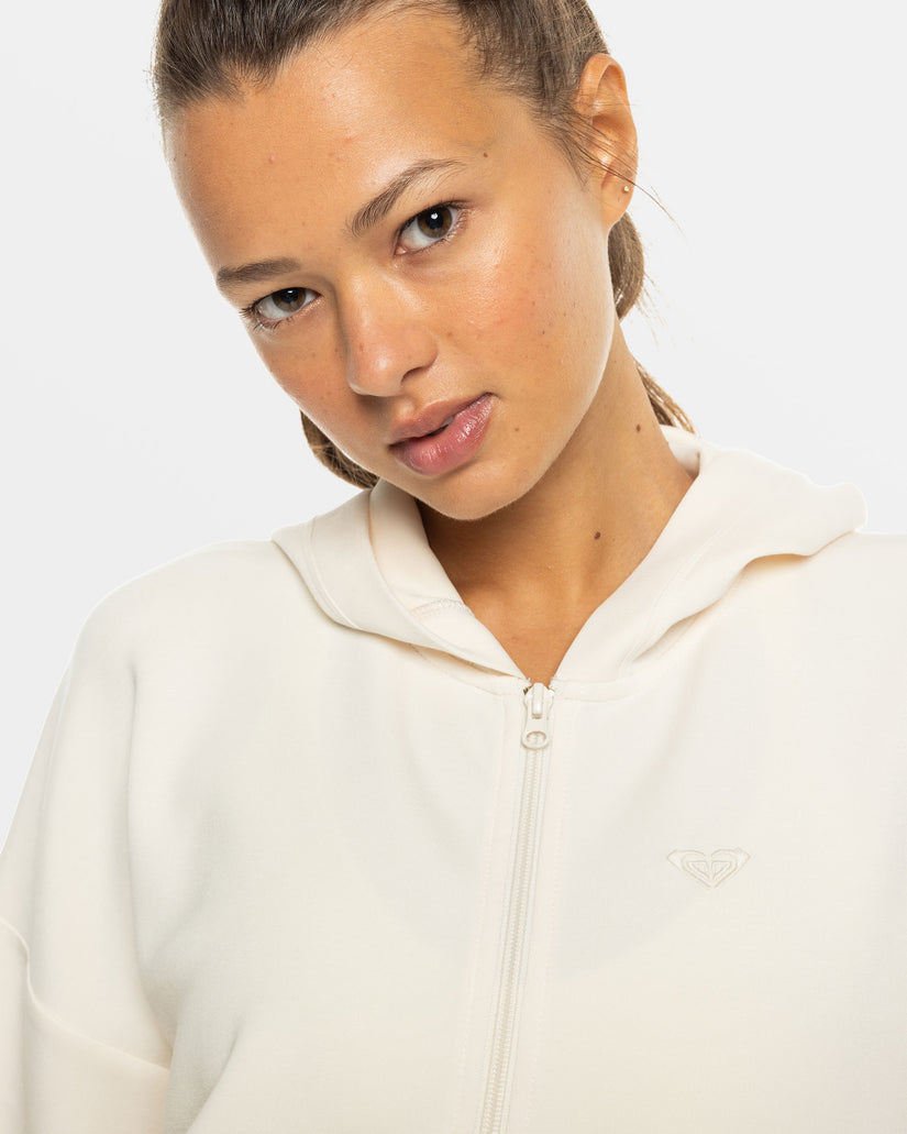 Rise & Vibe Sweet Zip-Up Hoodie - Buttercream