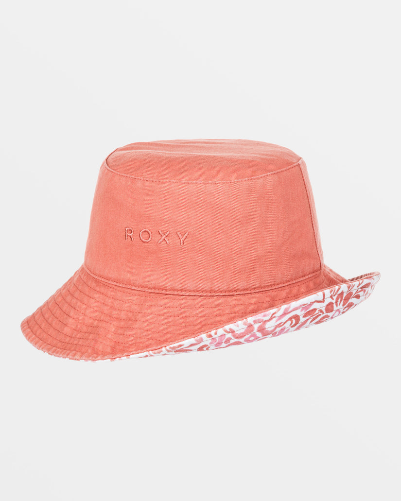 Jasmine Paradise Reversible Bucket Hat - Cloud Dancer Fresco Tile