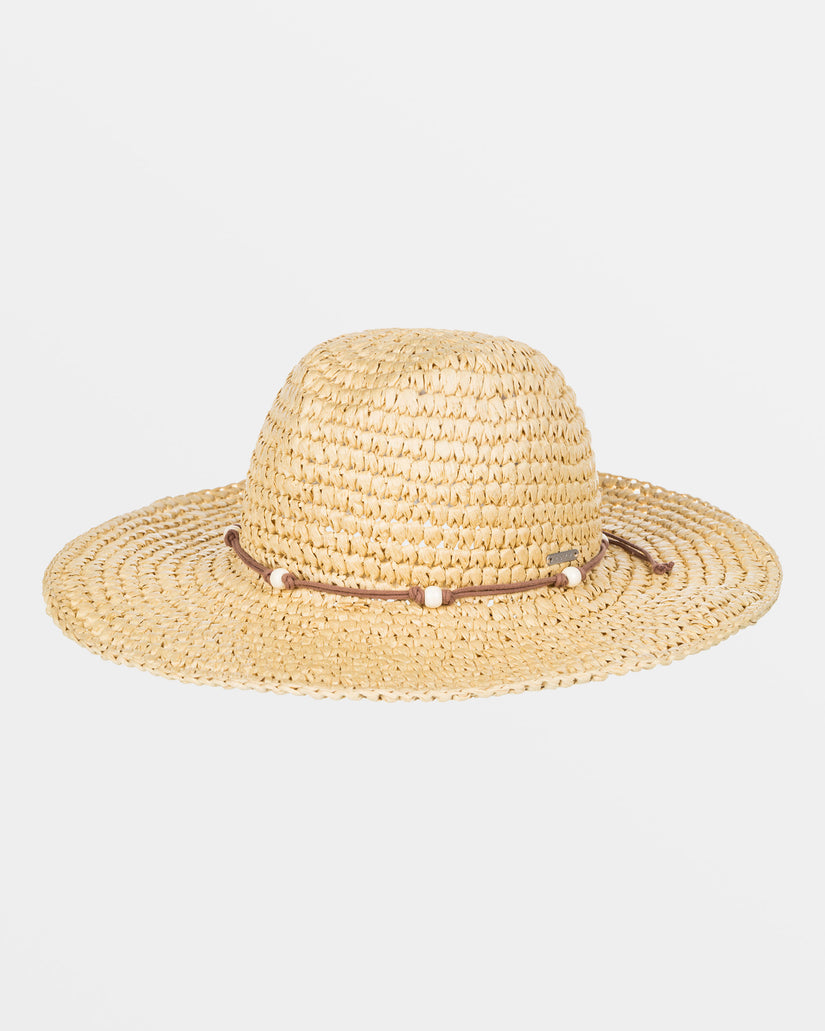 Roxy Cherish Summer Sun Hat Yellow Size S/M - 100% Paper
