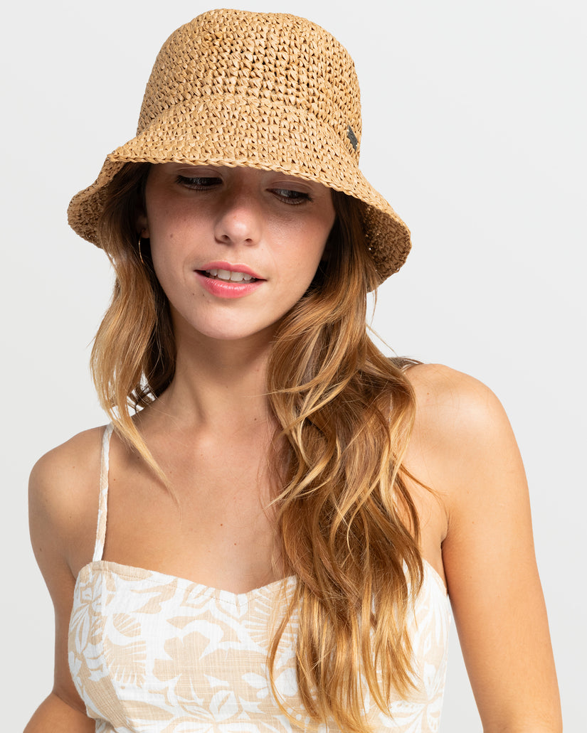 Waves Song Woven Bucket Hat - Natural