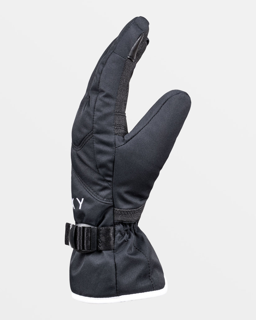 Roxy Jetty Solid Insulated Snowboard/Ski Gloves - True Black