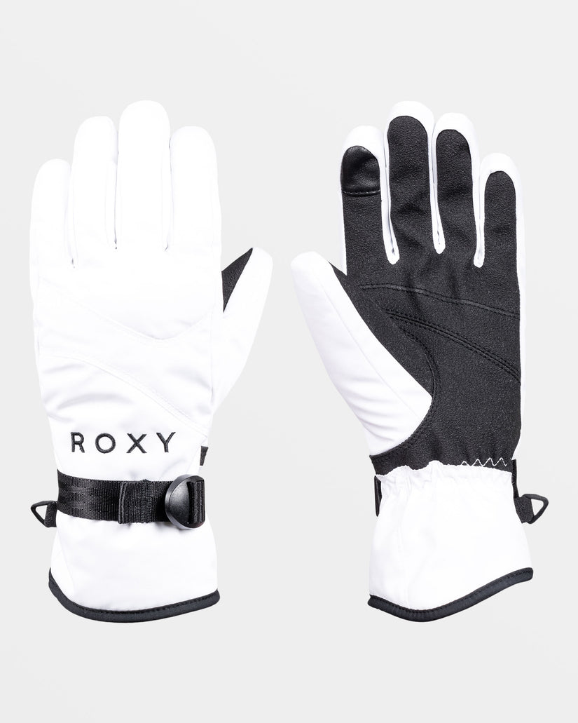 Roxy Jetty Solid Insulated Snowboard/Ski Gloves - Bright White