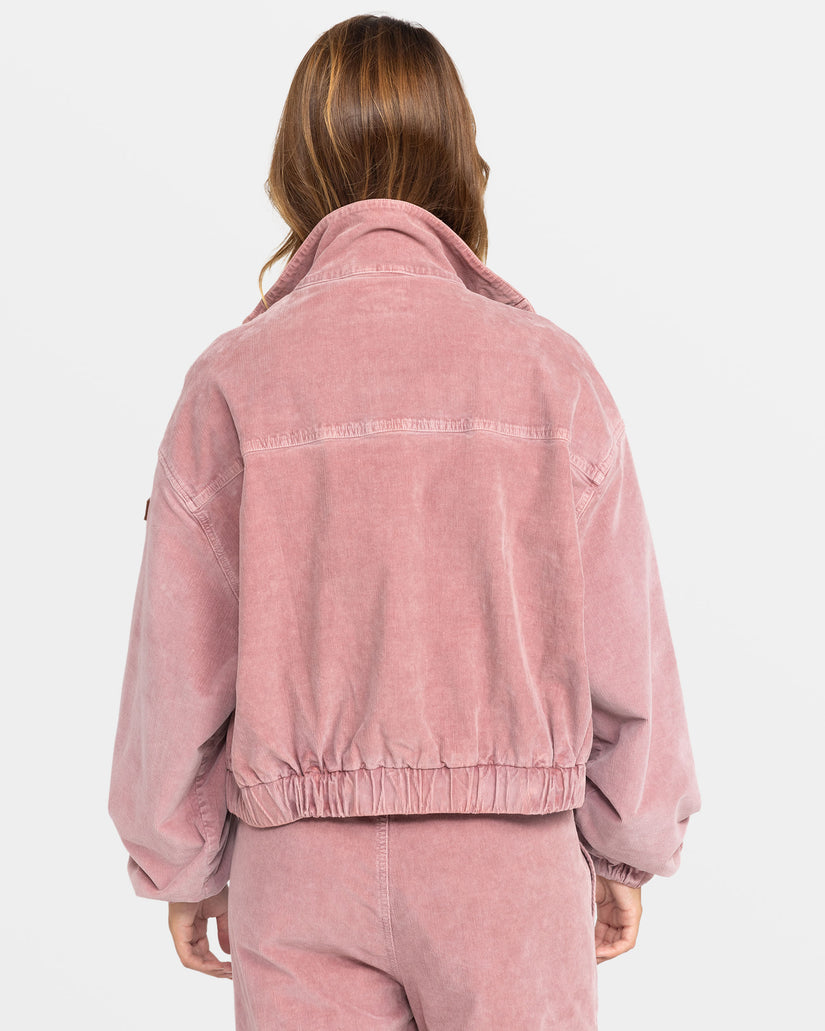 Slow Song Oversized Corduroy Jacket - Mauve Orchid