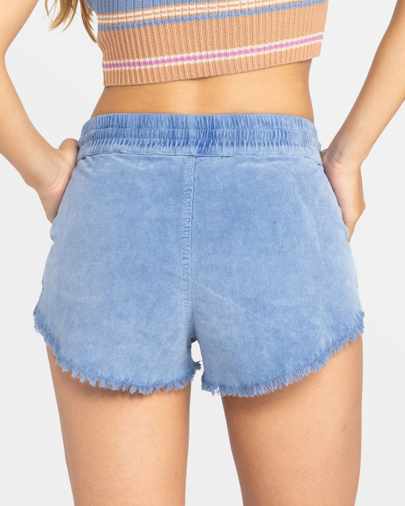 Scenic Route Corduroy Shorts - Infinity Blue