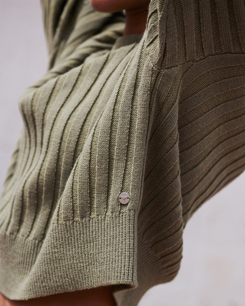 Exploring Diary Crew Neck Sweater - Oil Green