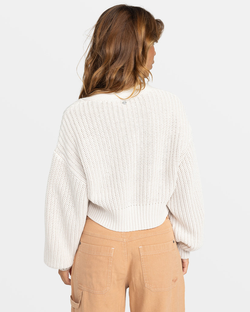 Sundaze Washed Cardigan - Egret