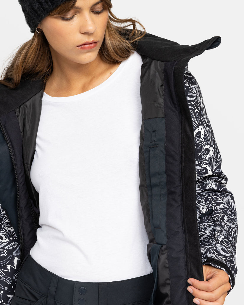 Roxy Jetty Snow Jacket - True Black Bandanas