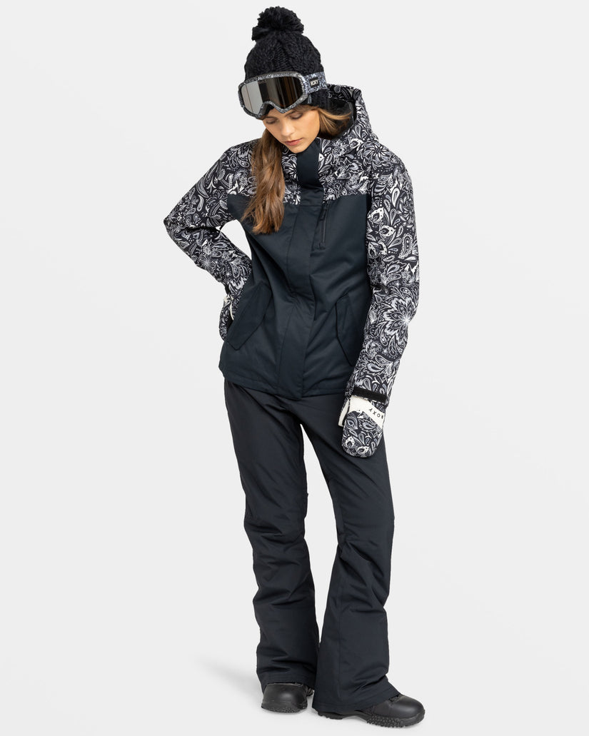 Roxy Jetty Snow Jacket - True Black Bandanas