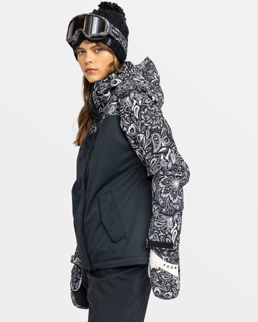 Roxy Jetty Snow Jacket - True Black Bandanas