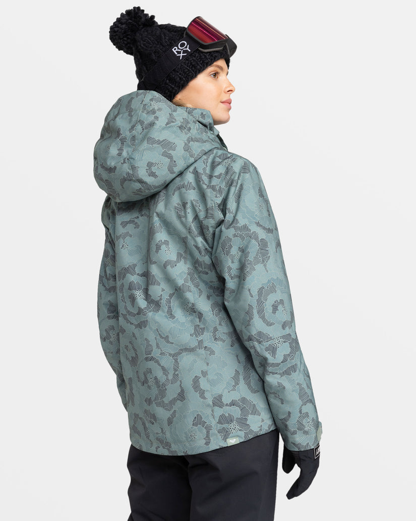 Roxy Jetty Snow Jacket - Lily Pad Sketch Book