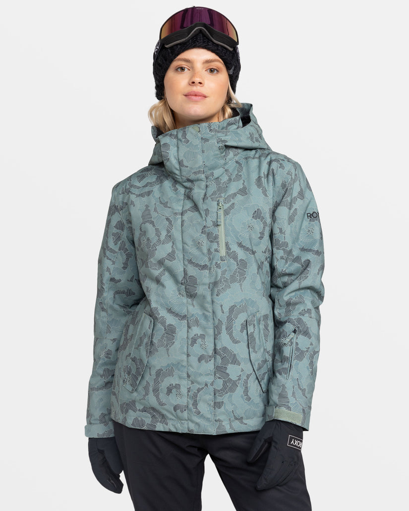 Roxy Jetty Snow Jacket - Lily Pad Sketch Book