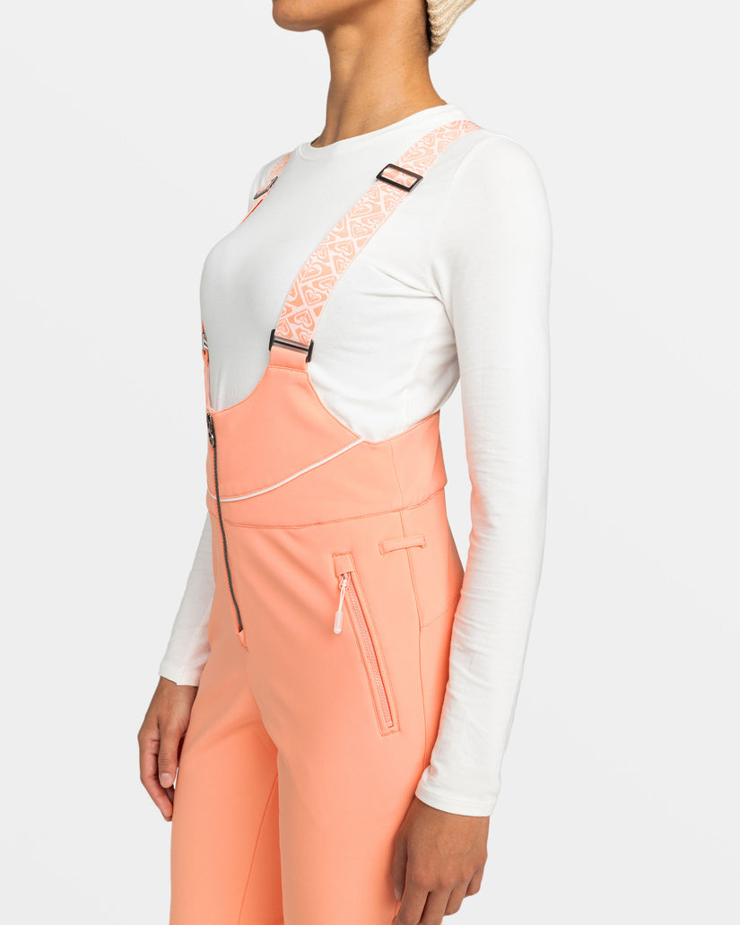 Summit Bib Snow Pants - Peach Pink