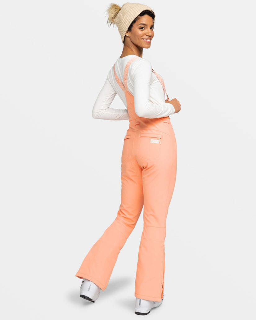 Summit Bib Snow Pants - Peach Pink