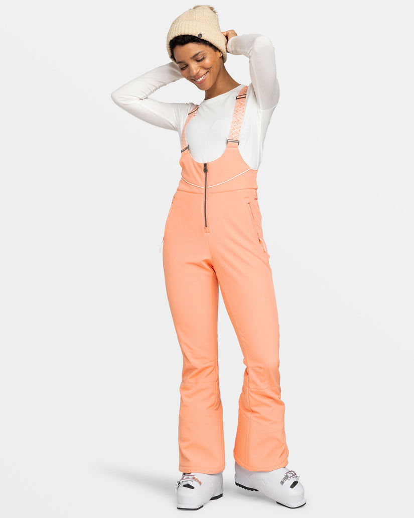 Summit Bib Snow Pants - Peach Pink