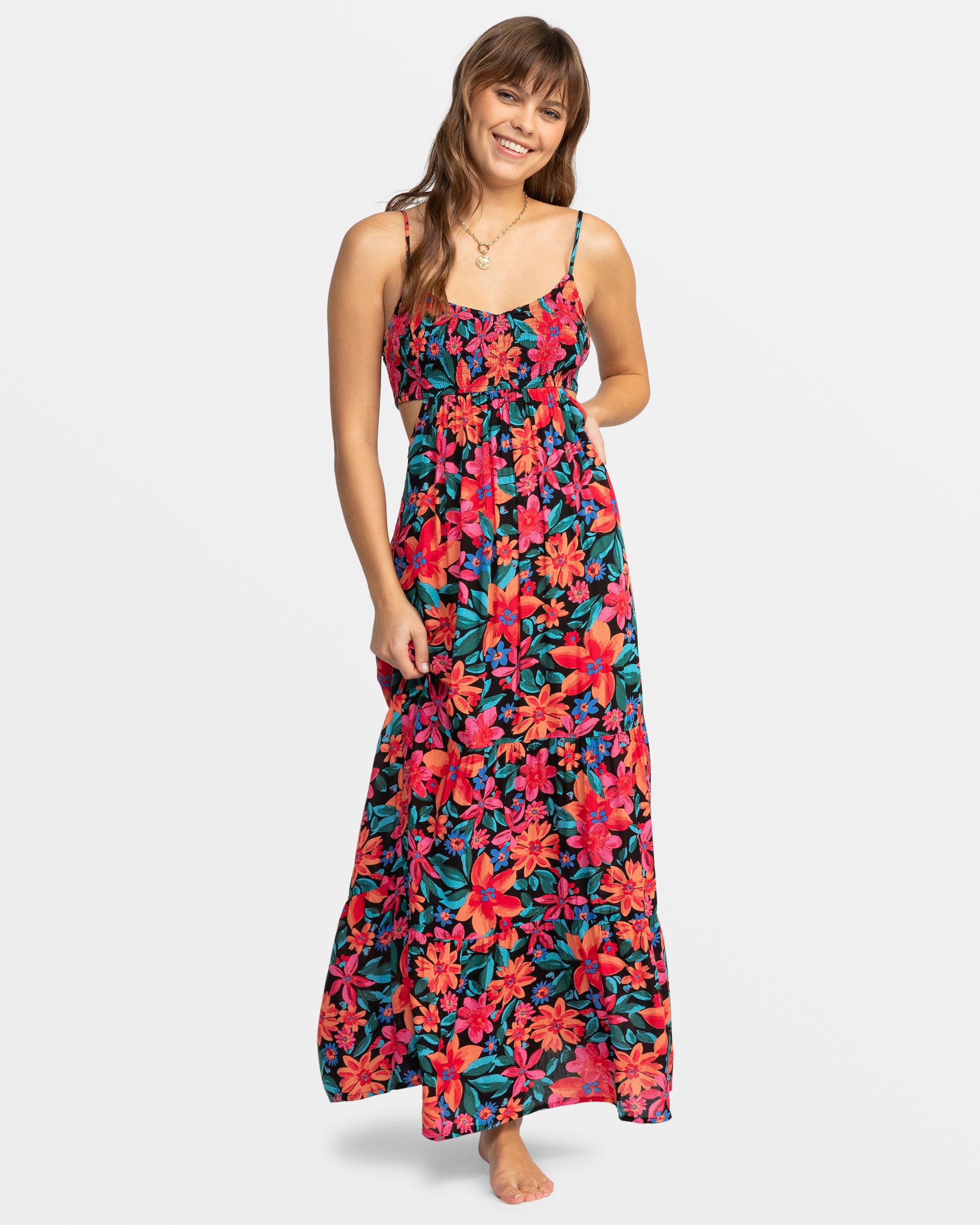 Hot Tropics Flowy Maxi Dress - Anthracite Floral Fiesta | Roxy.com