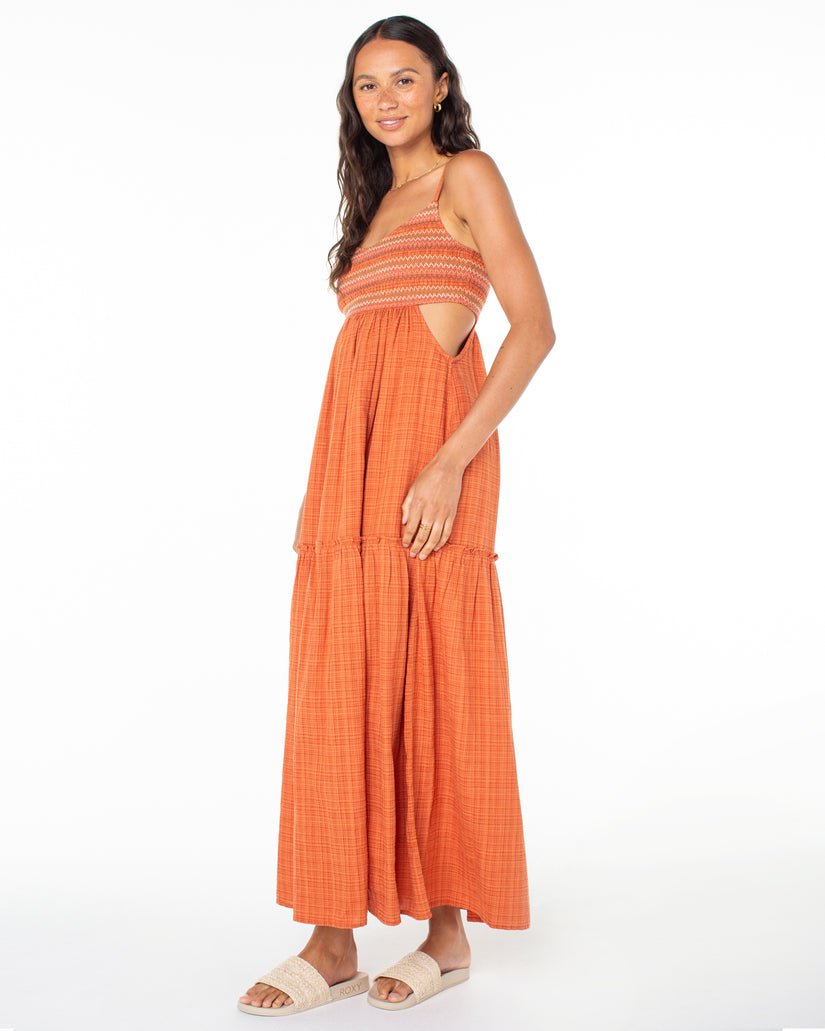 Hot Tropics Flowy Maxi Dress - Ginger Spice