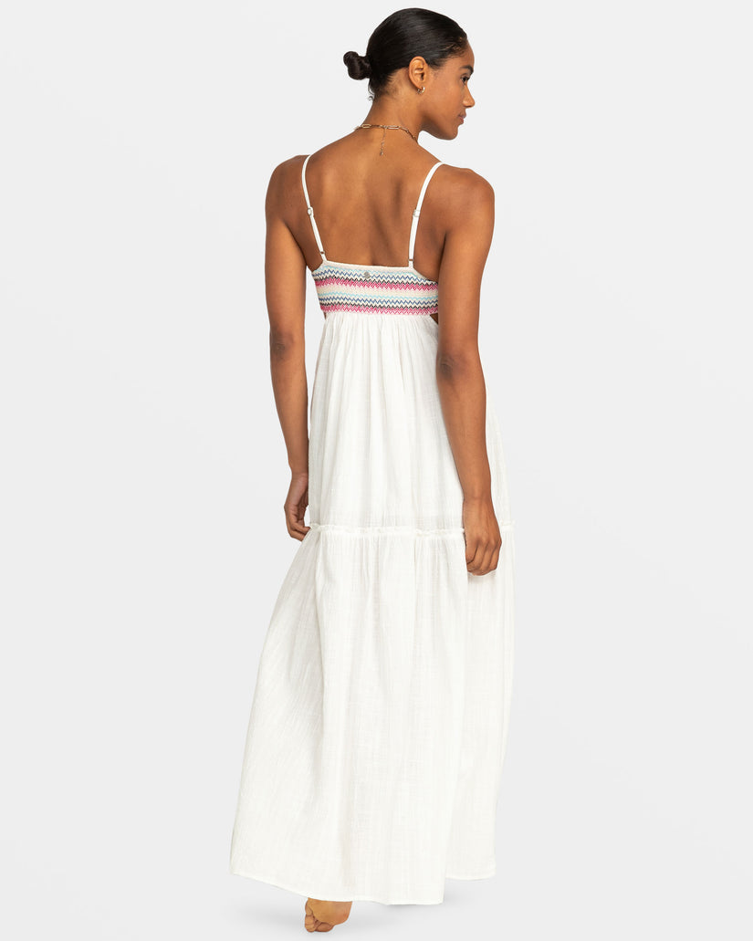 Hot Tropics Flowy Maxi Dress - Snow White