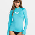 Whole Hearted Long Sleeve Upf 50 Rashguard - Maui Blue