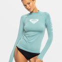 Whole Hearted Long Sleeve Upf 50 Rashguard - Mineral Blue