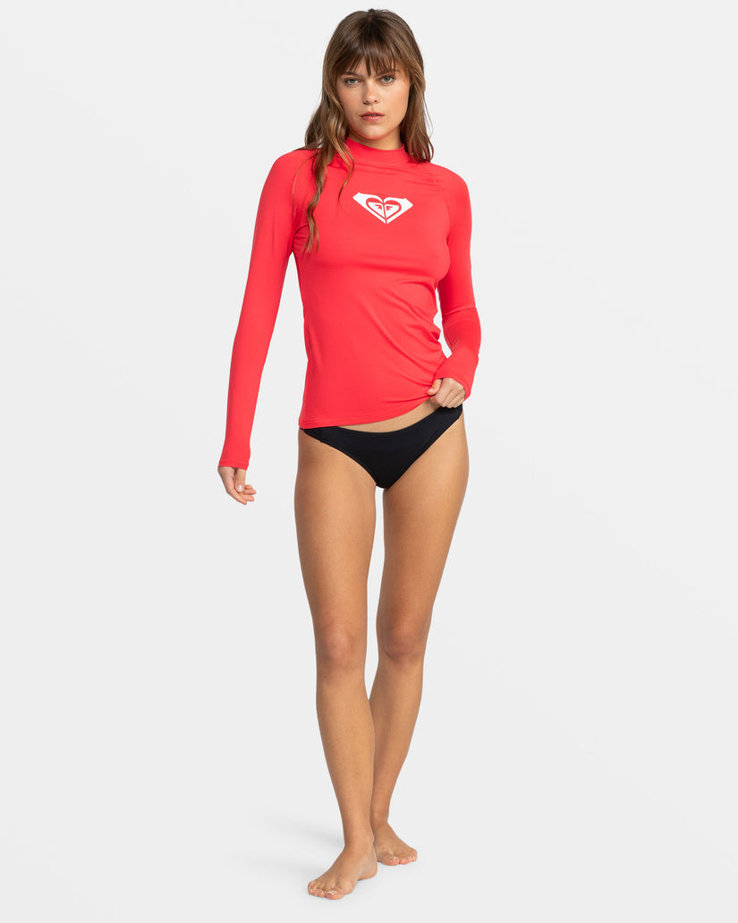 Whole Hearted Long Sleeve Upf 50 Rashguard - Hibiscus