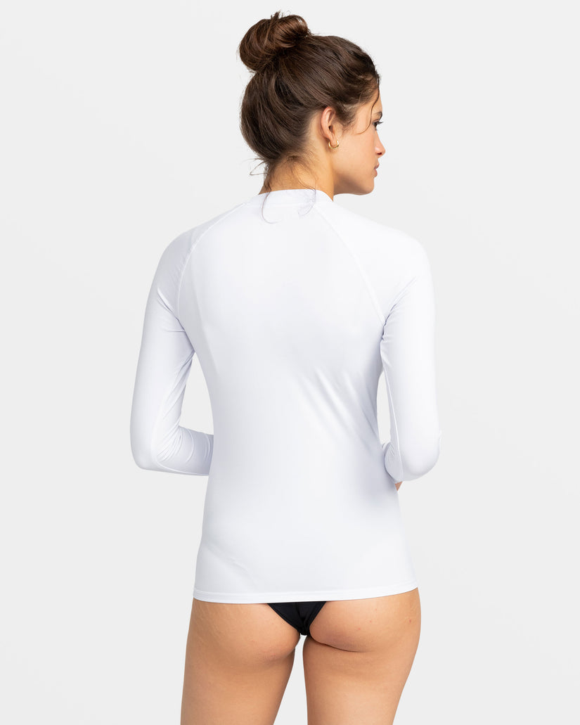 Whole Hearted Long Sleeve UPF 50 Rashguard - Bright White