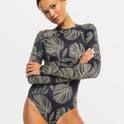 Roxy Pro The Overhead Long Sleeve One-Piece Swimsuit - Anthracite The Palms Wetsuit