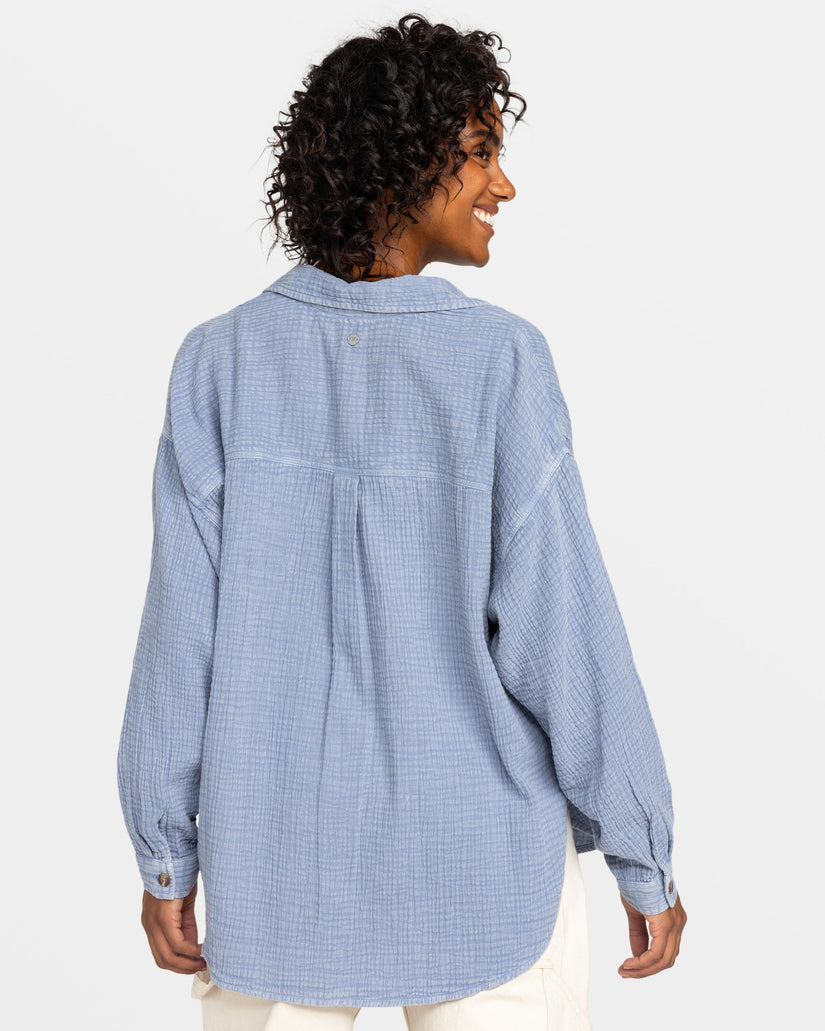 Morning Time Long Sleeve Shirt - Infinity Blue