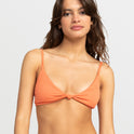 Roxy Love The Surf Knot Bikini Top - Apricot Brandy