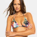 Beach Classics Mini Tiki Tri Bikini Top - Anthracite Moody Tropical Swim