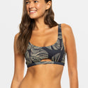 Roxy Pro The Tilt Shift Bra Bikini Top - Anthracite The Palms Wetsuit