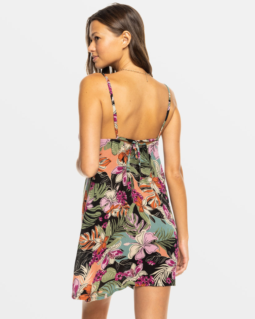 Spring Adventure Short Dress - Anthracite Moody Tropical Swim