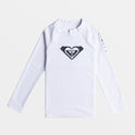 Girls 2-7 Whole Hearted Long Sleeve UPF 50 Rashguard - Bright White