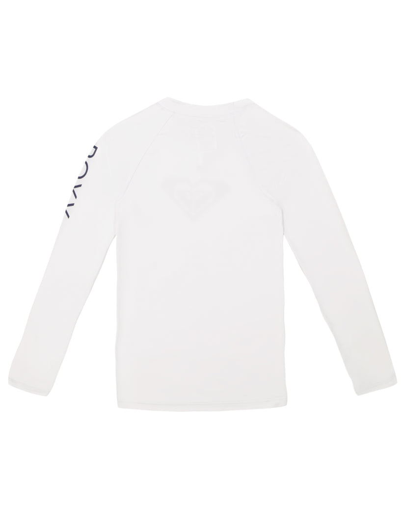 Girls 7-16 Whole Hearted Long Sleeve Rashguard - Bright White