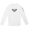 Girls 7-16 Whole Hearted Long Sleeve Rashguard - Bright White