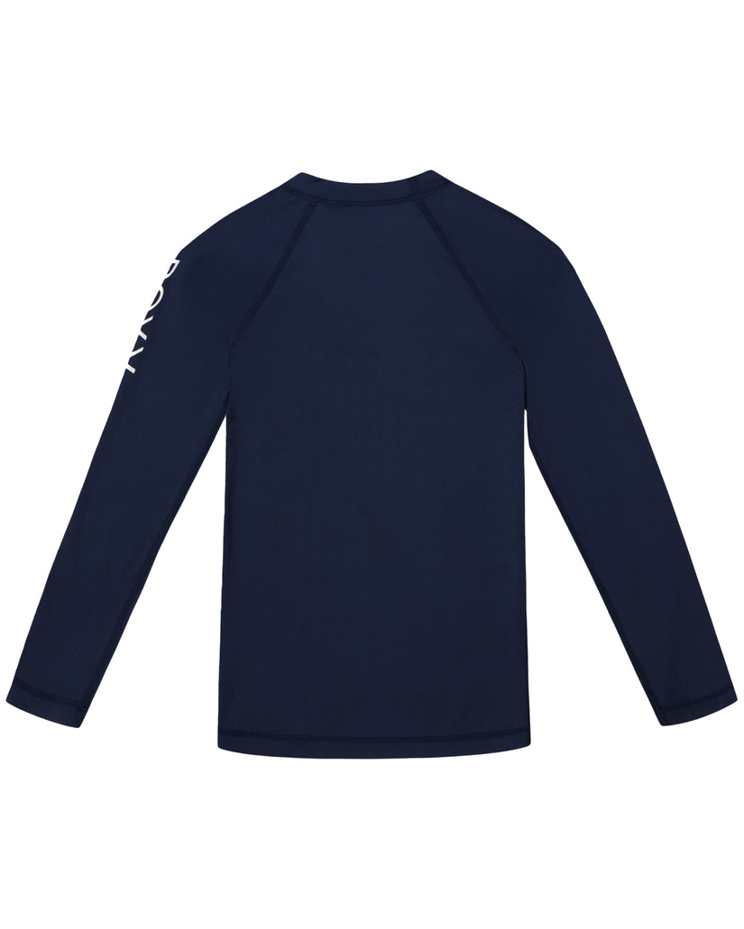 Girls 7-16 Whole Hearted Long Sleeve Rashguard - Mood Indigo