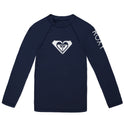 Girls 7-16 Whole Hearted Long Sleeve Rashguard - Mood Indigo